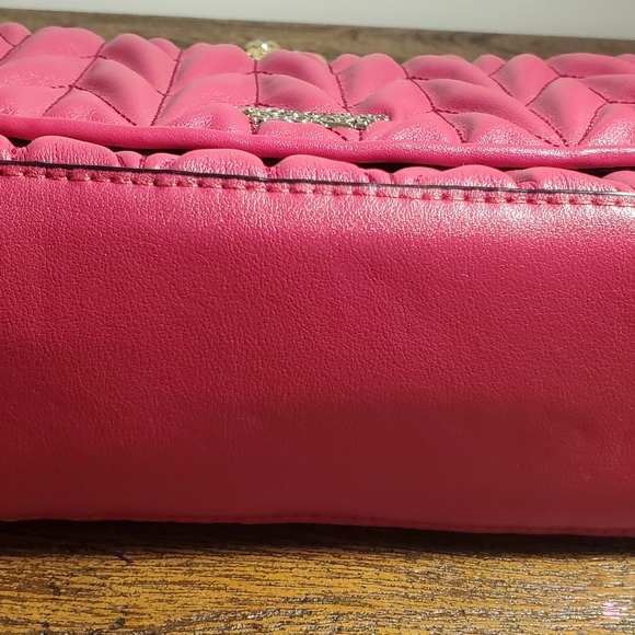 Victoria Secret Love Pink Crossbody Purse Clutch Quilted Shoulder Bag - Picture 4 of 10